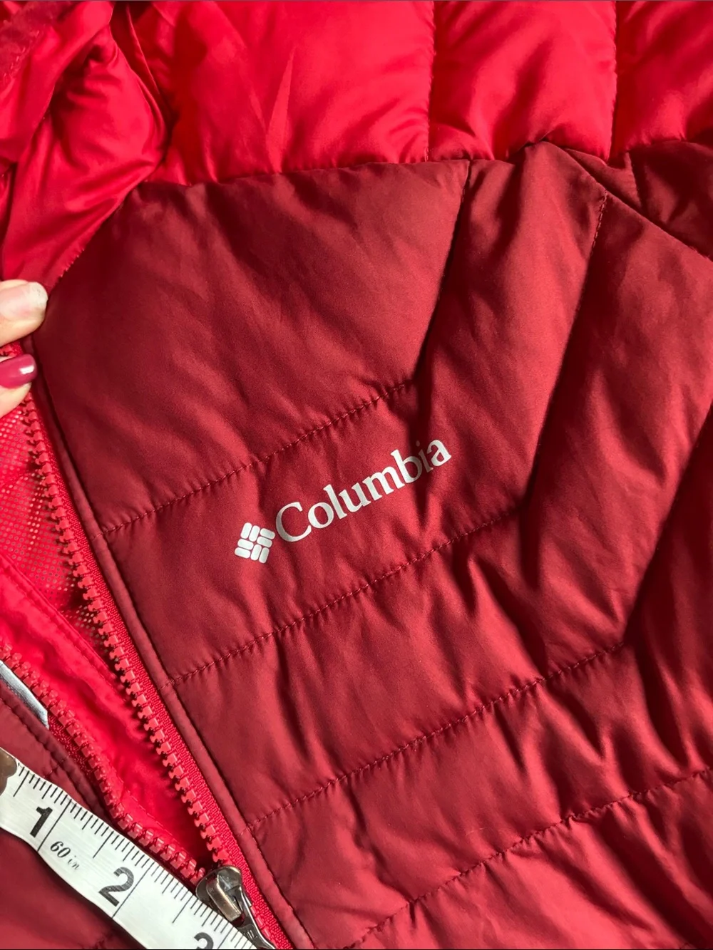 Columbia Boys Quilted Hooded Puffer Jacket - Two-Tone Red